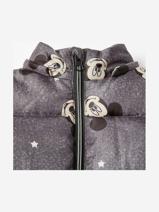Kids Casual Hooded Jacket Dark Gray