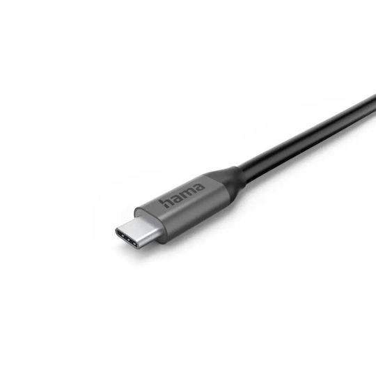 HAMA Connect2Office Speed USB-C Докинг Станция с HDMI/DisplayPort 4K PD Ethernet и Свързване на 3 Монитора Сива