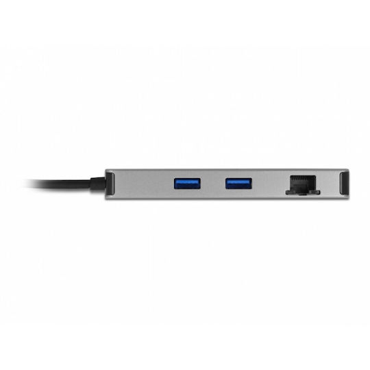 DeLock 87004 USB-C Docking Station με HDMI 4K PD Ethernet και σύνδεση 2 Οθονών Γκρι