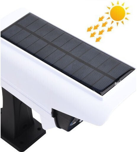 Cameră Supraveghere Falsă Încărcare Solară 77 Leduri Senzor Mișcare Alista Home