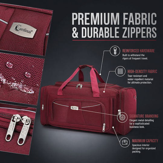 Cardinal Sack Voyage 75lt Burgundy Fabric L70xW31xH33cm
