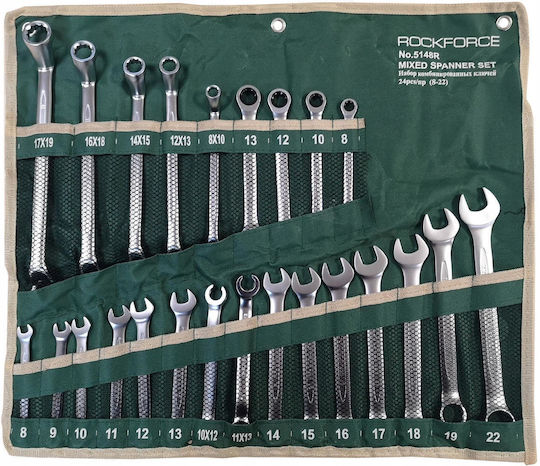 Flat-ring Wrenches Bent 24-piece Wrench Set