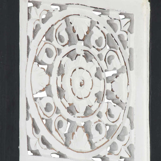 vidaXL Handmade Wall Decor Black Wooden 40x1.5x40cm