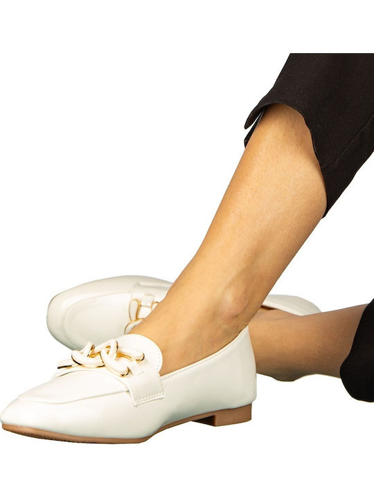 Γυναικεία Loafers σε Λευκό Χρώμα
