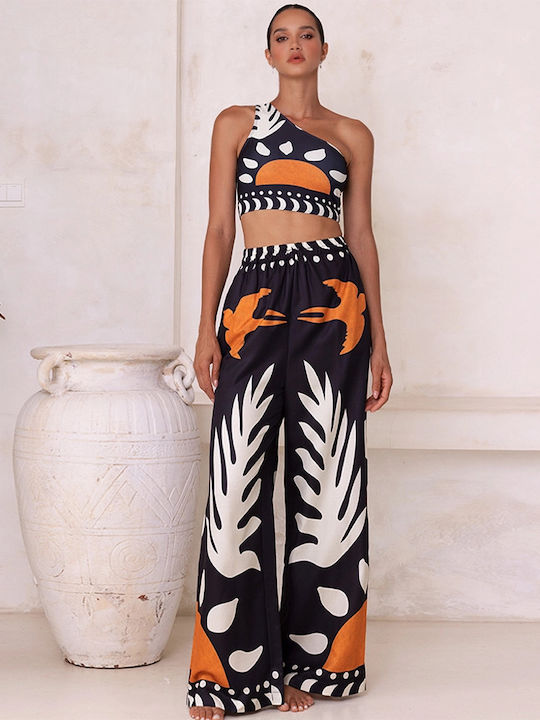 Set Bikini Με Έναν Ώμο Ψηλόμεσο
