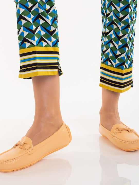 Mocasini Dama Loafers În Culoare Portocalie