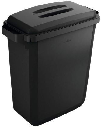Durable Durable Kunststoff Mülleimer Schwarz 60lt