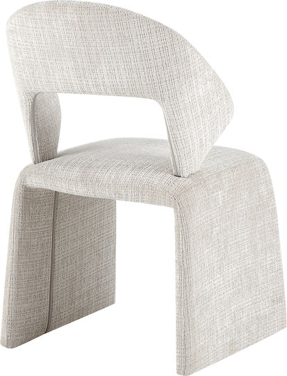 Poise Dining Chairs with Fabric Upholstery White 2pcs 61x55x88.5cm