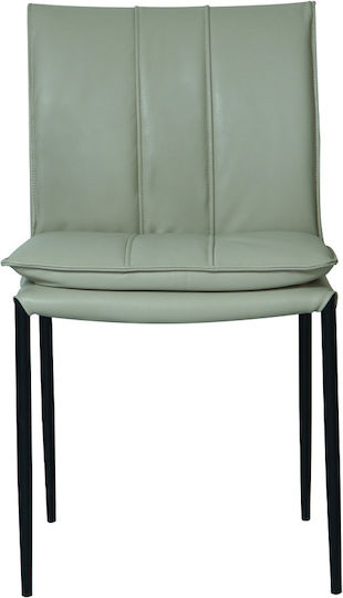 Senso Dining Chairs with Beige Artificial Leather Upholstery 2 Pieces 57x47x84cm