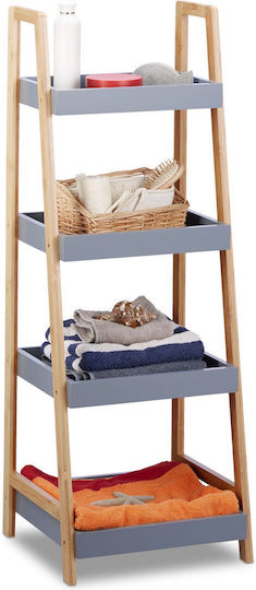 Relaxdays Raft de Baie de Podea din Bambus 98x35x36cm Maro