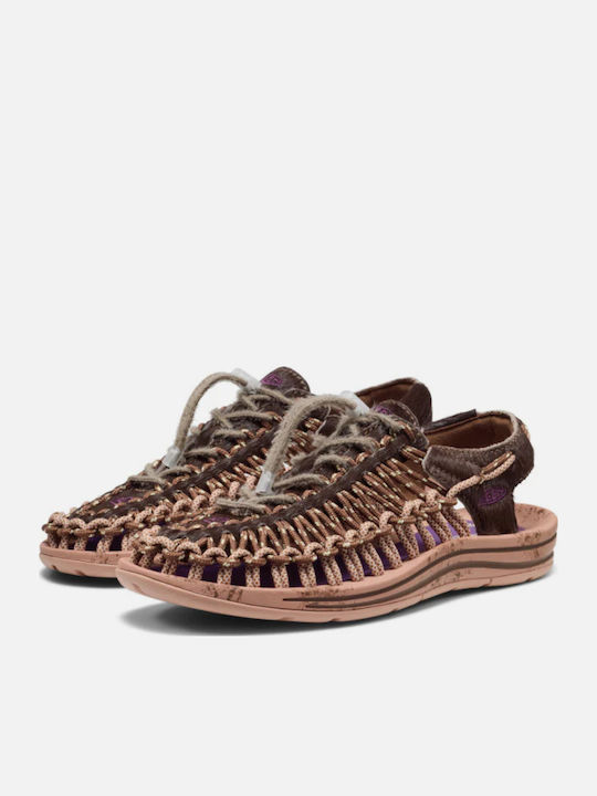 Uneek Leather Men's Sandals In Brown Color