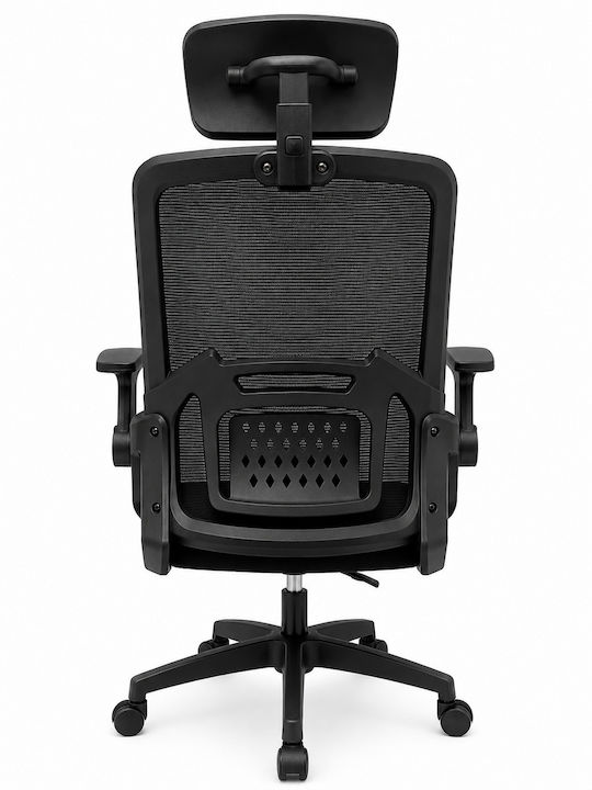 Ergonomic Офис Стол с Наклон и Регулируеми Подлакътници Черен