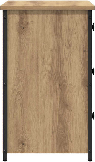 Метално Нощно Шкафче Кафяво 40x36x60см