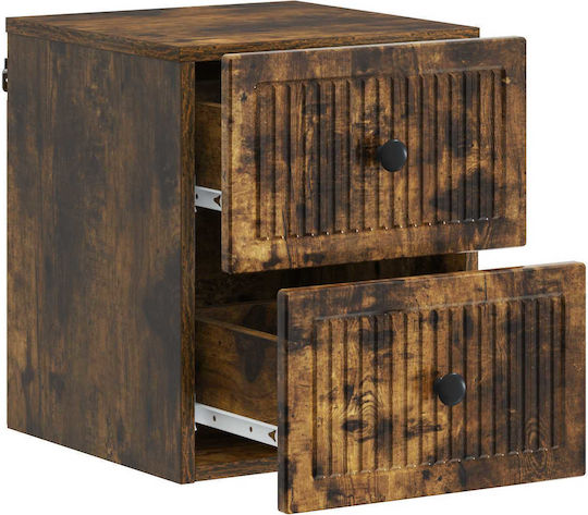Нощни Шкафчета Дървени Кафяви 2 Бр 33x34.5x40см