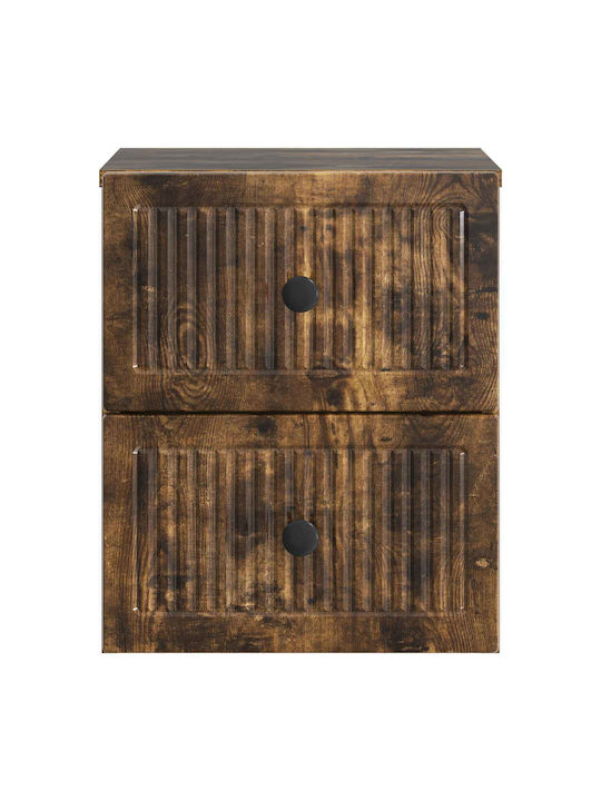 Wooden Brown Bedside Tables 2pcs 33x34.5x40cm