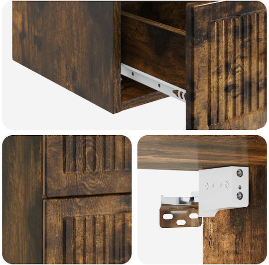 Нощни Шкафчета Дървени Кафяви 2 Бр 33x34.5x40см
