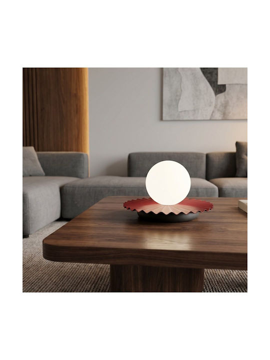 Table Lamp Umbra Ln1 Made In Poland Φ10 Steel & Glass Black-Burgundy 1732/ln1-emibig 1732/ln1