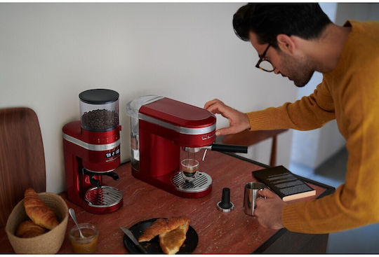 Kitchenaid Μηχανή Espresso Πίεσης 15bar Γκρι 5KES6503BCA