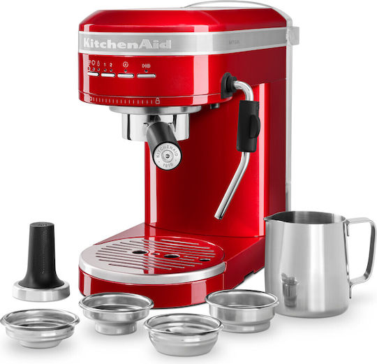 Kitchenaid Μηχανή Espresso Πίεσης 15bar Γκρι 5KES6503BCA