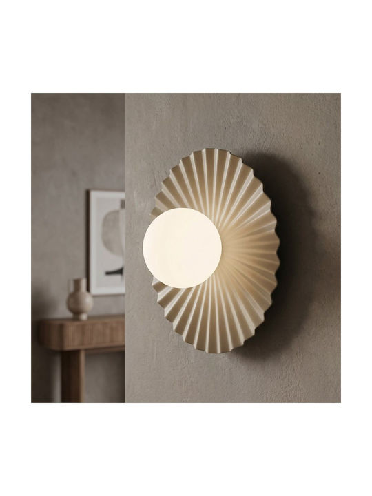 Wall Lamp M Umbra Made In Poland Φ10 Steel & Glass Beige 1728/k1m-emibig 1728/k1m