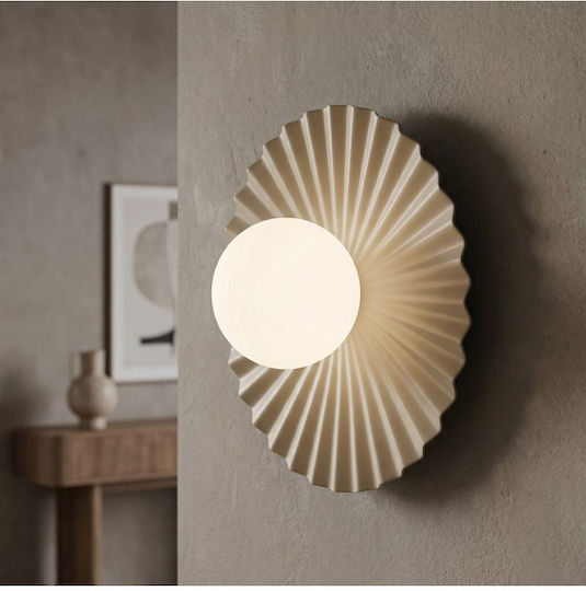 Wall Lamp M Umbra Made In Poland Φ10 Steel & Glass Beige 1728/k1m-emibig 1728/k1m