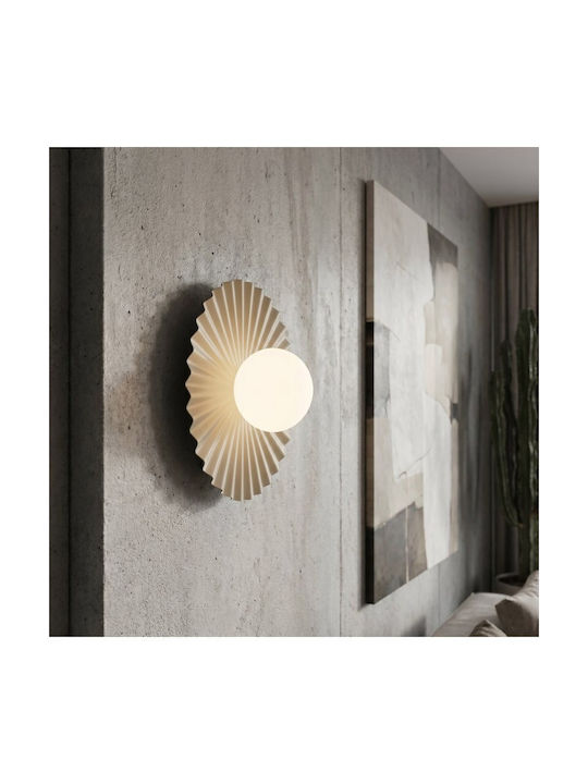 Wall Lamp M Umbra Made In Poland Φ10 Steel & Glass Beige 1728/k1m-emibig 1728/k1m