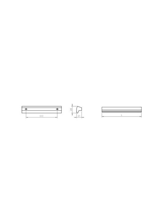 Finetto Möbelgriff aus Massiv Eichenholz mit Lochabstand 96mm 273-UPR0311#12