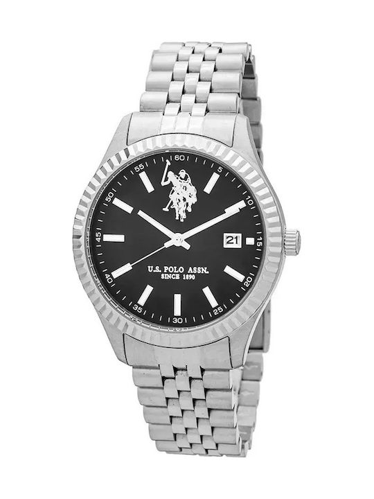 Men's Battery Watch With Silver Metal Bracelet