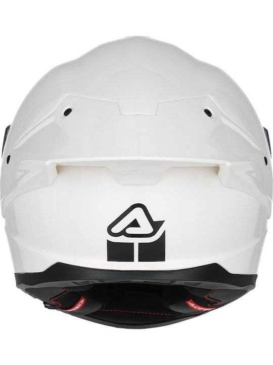 Acerbis Tarmak-X White Motorcycle Helmet Full Face ECE 22.06 1480gr with Sun Visor