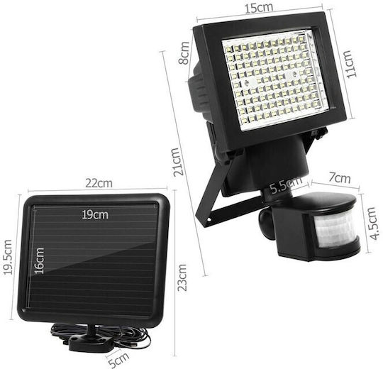Solar LED Flood Light with Motion Sensor 100