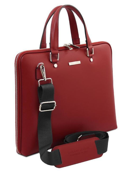 Leather Women's Professional Bag Red