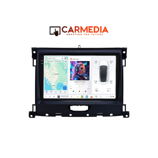 Carmedia Ηχοσύστημα Αυτοκινήτου για Ford Ranger 2018 (Bluetooth/USB/WiFi/GPS/Apple-Carplay/Android-Auto) με Οθόνη Αφής 9"