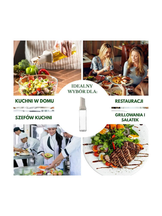 KING Hoff Δοχείο Λαδιού Γυάλινο με Ροή 500ml