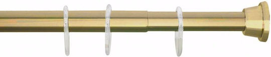Grekon 1211 GK1211GL-160 Πτυσσόμενη Βέργα Κουρτίνας Μπάνιου Ίσια από Αλουμίνιο Χρυσό 160cm