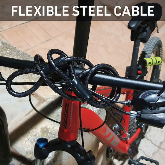 Complete Bicycle Protection Set Ur80150b U-Lock + 120mm Steel Cable + Urban Security Transport Mount