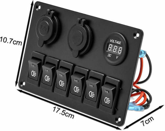Jiageng Instrument Digital Voltmetru Auto Pentru Montare la Priză de Țigări