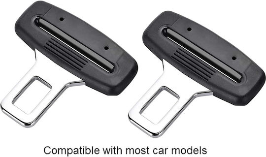 Universal Car Seat Belt Buckle Clip Extender 2pcs Μαύρο Περισσότερα Αυτοκίνητα