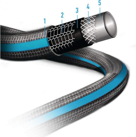 Watering Hose Flex Pro Grey Blue 5/8" 34bar 15m Benman 75316
