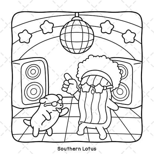 Coloring Book Breakfast Club Funny Illustrations Hardcover Spiral 96 Pages
