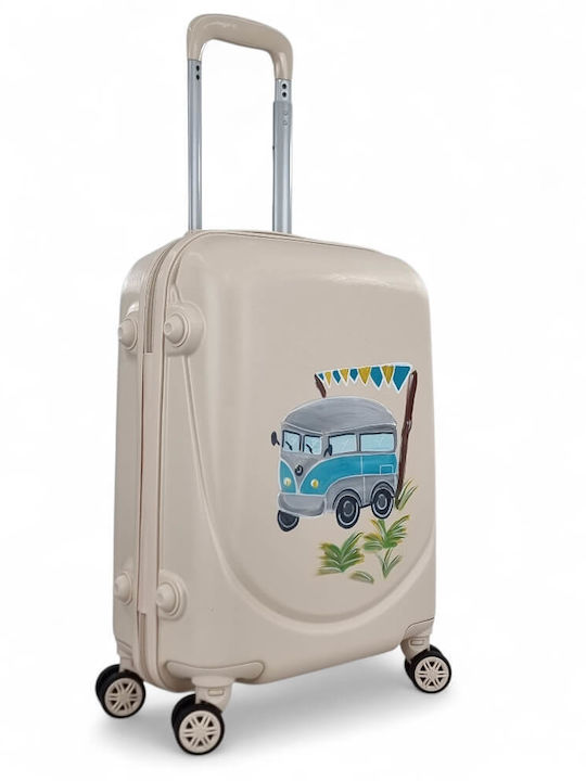 Playful Bags Kids Hard Cabin Suitcase Beige Height 55cm