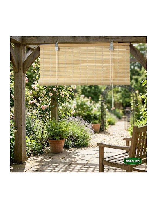 Grasher Bamboo Shading Blind In Beige Colour W120xH180cm