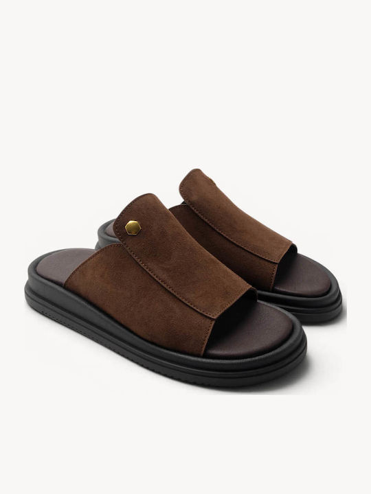 Кафяви Flatforms Широка Лента Метална Декорация