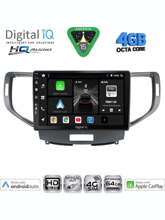 Digital IQ Car Audio System for Honda Accord 1998-2004 Bluetooth USB WiFi GPS Apple CarPlay Android Auto with 9" Touch Screen