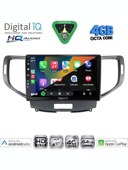 Digital IQ Car Audio System for Honda Accord 1998-2004 Bluetooth USB WiFi GPS Apple CarPlay Android Auto with 9" Touch Screen