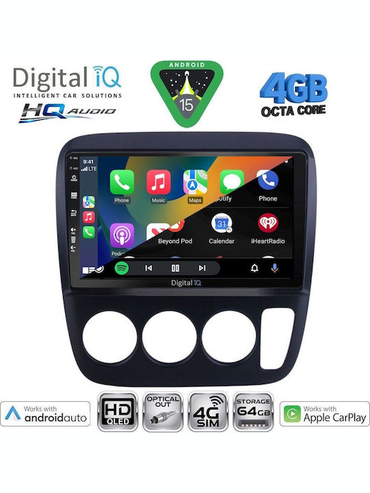 Digital IQ Car Audio System for Honda Civic 2012-2016 Bluetooth USB WiFi GPS Apple CarPlay Android Auto with 9" Touch Screen