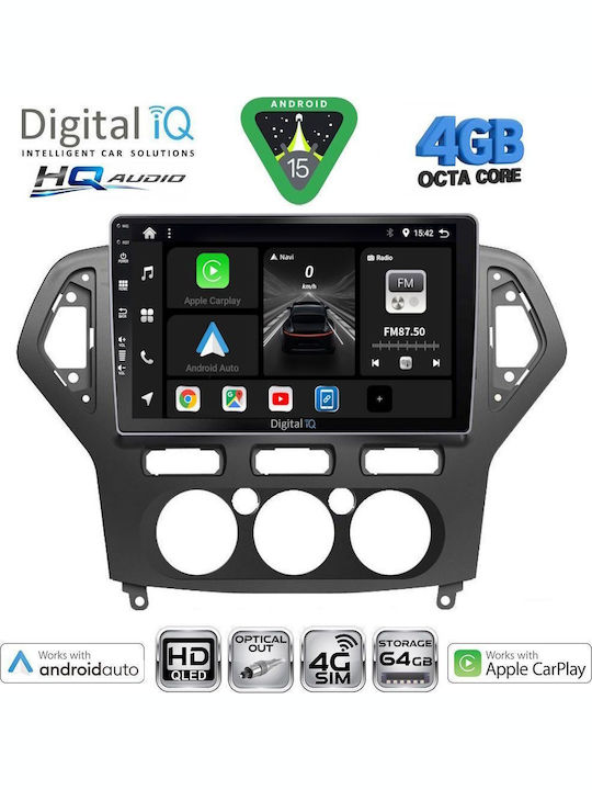 Digital IQ Car Audio System for Ford Kuga / C-Max 2013-2019 Bluetooth USB WiFi GPS Apple CarPlay Android Auto with 9" Touch Screen