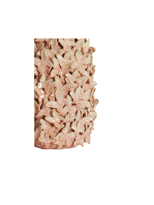 Light & Living Decorative Ceramic Vase Mariposa Pink H26cm