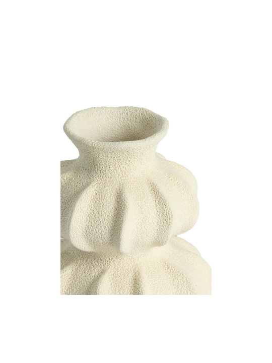 Light & Living Decorative Ceramic Vase Spotorno White H24.5cm