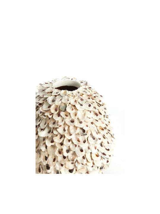 Light & Living Vază Decorativă Din Bambus Ubate Albă Y27cm