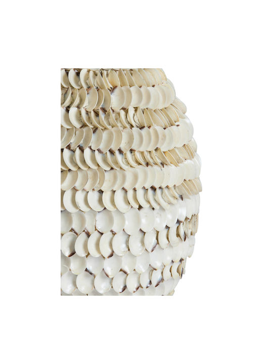 Light & Living Decorative Bamboo Vase Sarria White H21cm